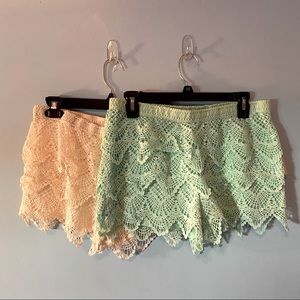 Lace Shorts (TWO COLORS AND ONE NWT)